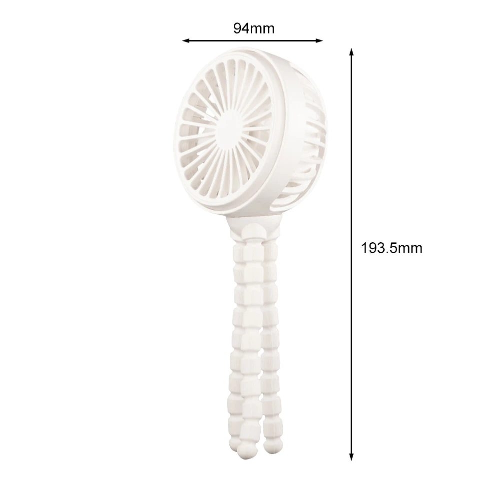 

Table Electric Fan 3 Speed Adjustable Handheld Hanging USB Rechargeable Silent Summer Outdoor Travel Radiator Fan with Tripod