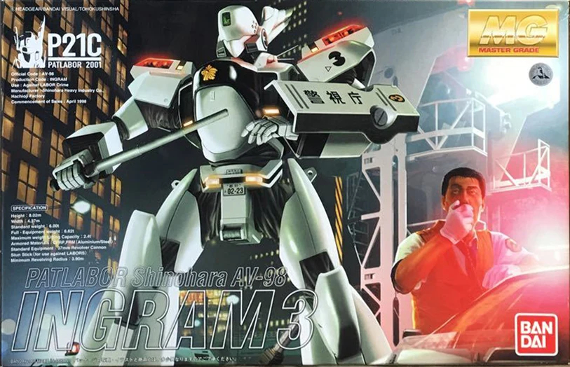 Bandai Мобильная полицейская я 1/35 мг AV 98 INGRAM 3RD ТВ версия собрать модель Наборы