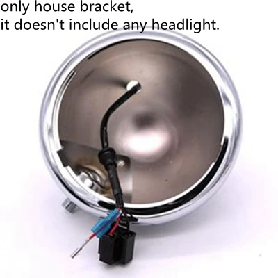 Корпус фар мотоцикла 5,75 дюймов светодиодный фонарь для Honda Shadow Harley Suzuki Мотоциклы метрические велосипеды крейсера чопперы - Цвет: Chrome bracket F