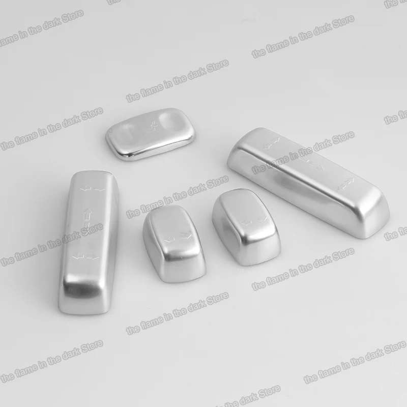 Lsrtw2017 матовые Серебристые abs регулируемые кнопки для автомобильного сиденья