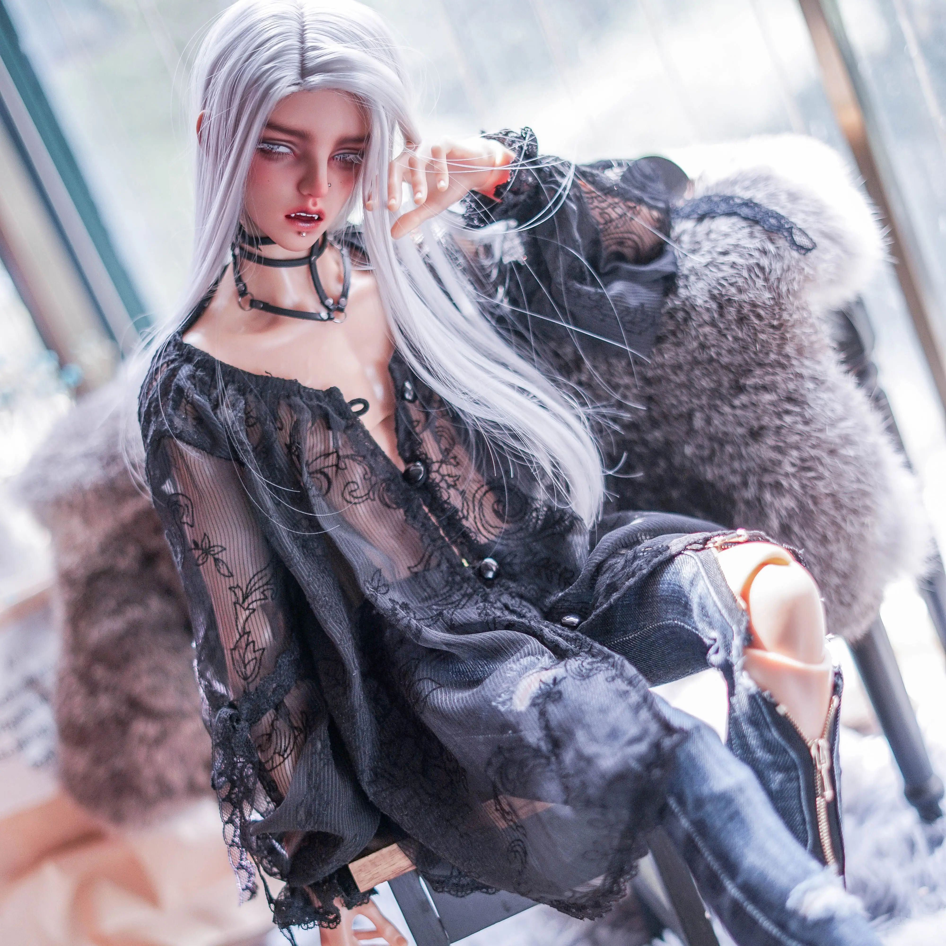 Новинка Одежда для куклы BJD Прозрачная Кружевная шифоновая рубашка прозрачная