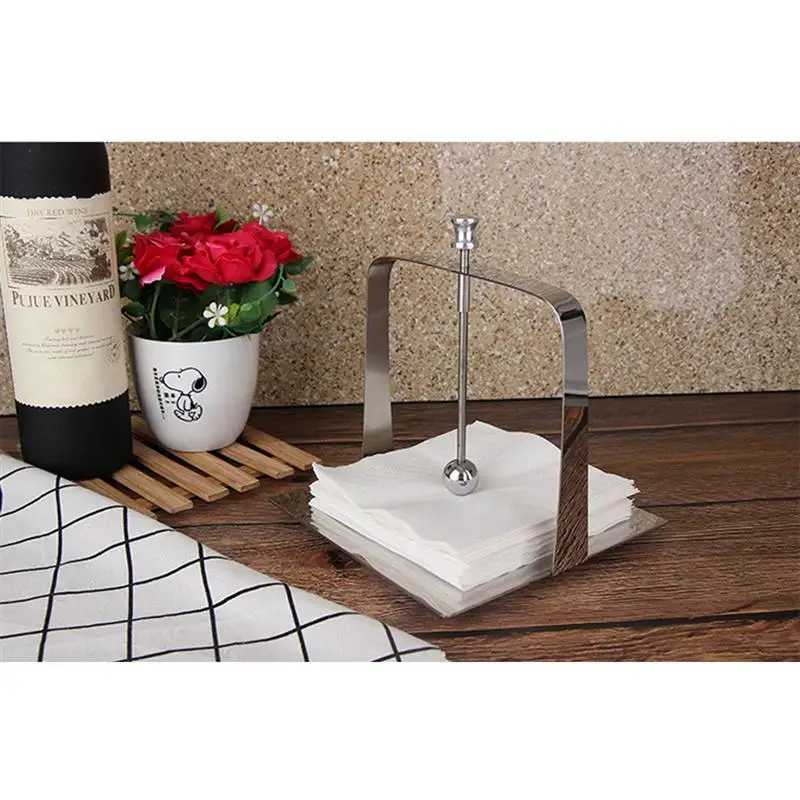 Comptoir décoratif en acier inoxydable porte-serviettes, porte-serviettes, porte-serviettes en papier, support de Style A-13,5 x distributeur cm