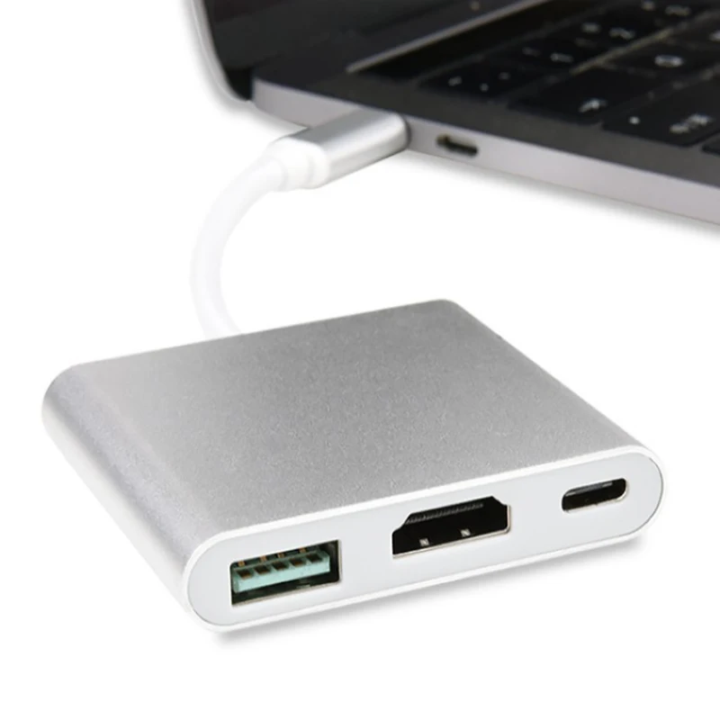 Адаптер USB 3 1 Type C к HDMI 0 удлинитель типа HD 4K для Macbook Air 12 конвертер | Электроника