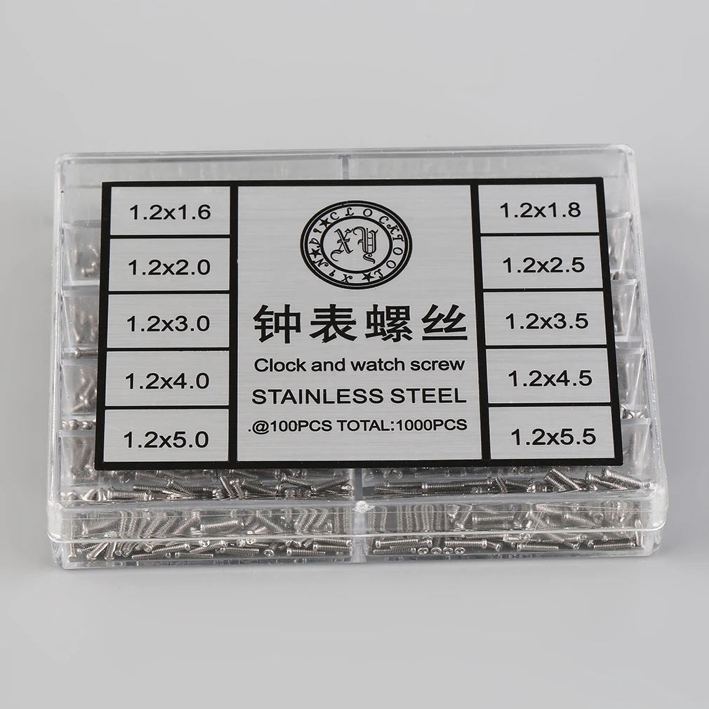 1000 шт./компл. миниатюрный ассортимент для часов винты очков набор ремонта деталей