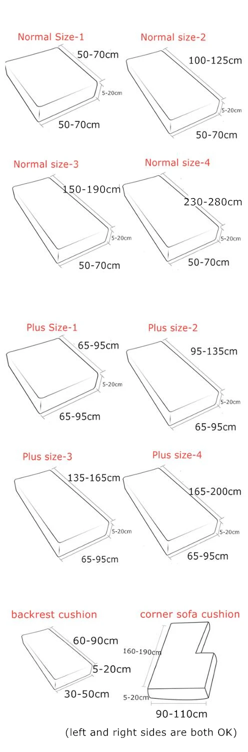 

Enlarge Size Sofa Seat Cushion Cover For Living Room Elastic Slipcover For Couch Backrest Mattress Protector Case Chaise Longue