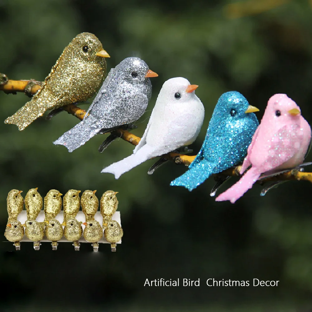 Украшение рождественской елки 12 шт Блеск для сада Искусственный Имитация пены