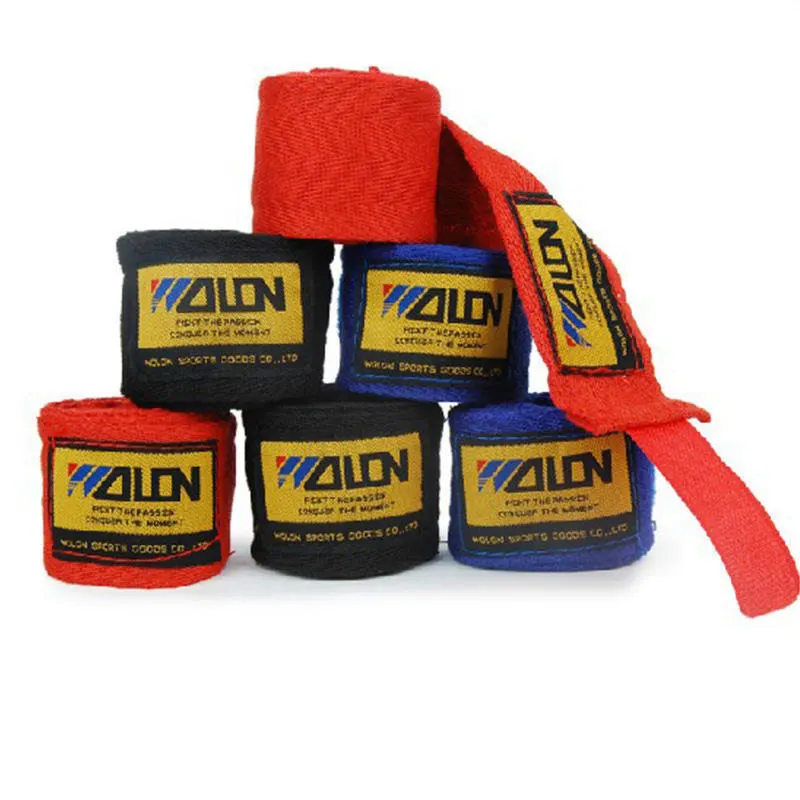2pcs Pure Cotton Boxing Bandage Length 2.5m Width 5cm Sports Strap Sanda Muay Thai MMA Taekwondo Hand Gloves Wraps Boxer | Спорт и
