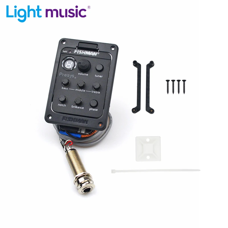 4-полосный Акустическая гитара Эквалайзер преамп эквалайзер с концевым гнездом