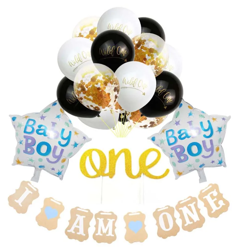 

8 Season 1st Birthday Balloons 1 Year Old Banner Party 1nd Number Foil Balloon boy Girl balls Kids Favor Baby Shower Decor