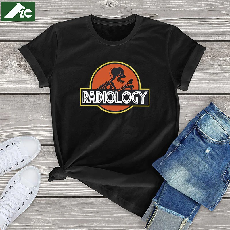 

Funny Radiolog Jurassic t shirt women mens tops graphic Skeleton Radiology women shirts vintage unisex clothes soft girls tees