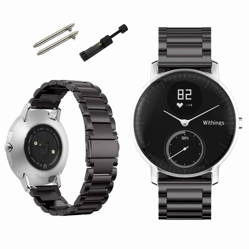 Ремешок сменный Ktab для часов браслет из нержавеющей стали с HR трекером сталью 40