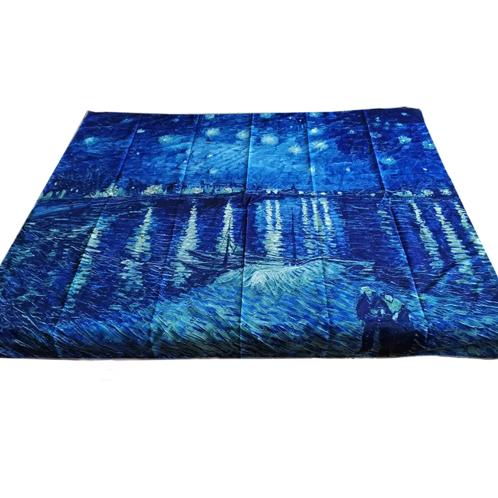 Vangogh Картина гобелен настенный полиэстер печатных хиппи Стена Ткань Домашний