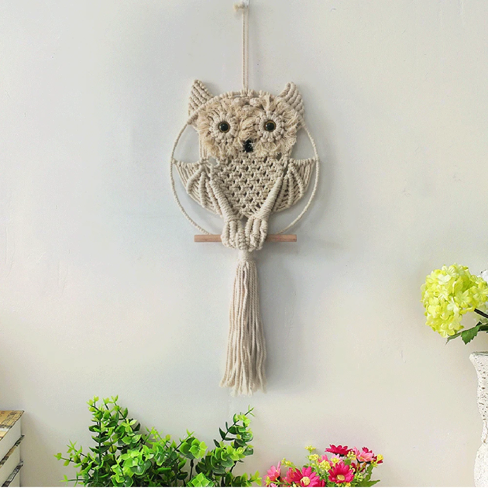 Скандинавский Ловец снов в виде совы украшение для комнаты декор фермерского