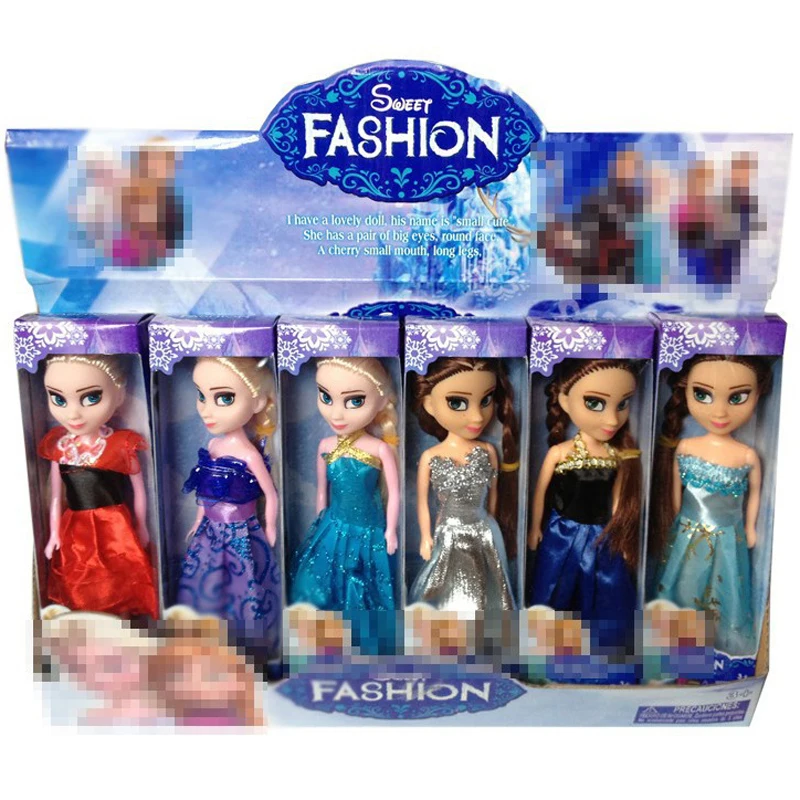

Disney Toys 1pcs Random 16CM Princess Doll Snow Queen Elsa Doll Princess Anna Elsa Doll Fairy Toys Kids Girls Birthday Gifts