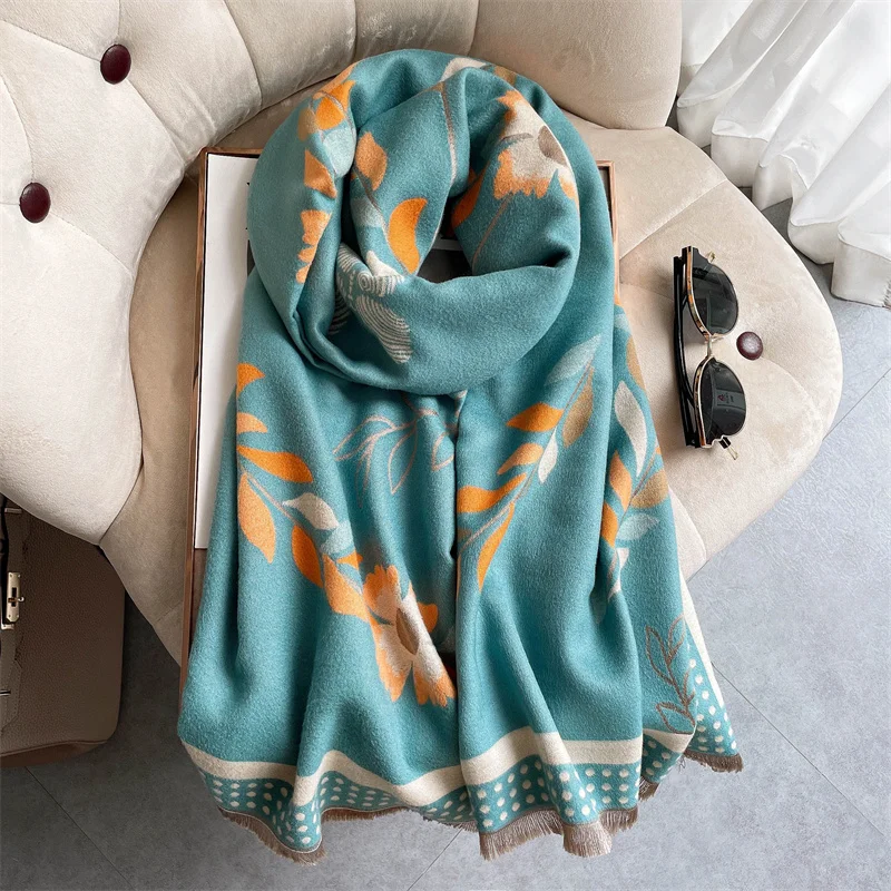 Женский шарф, теплая кашемировая шаль, косынка, модная дамская голова, bufanda Пашмины Платки с кисточками, Женский хиджаб, одеяло 2022