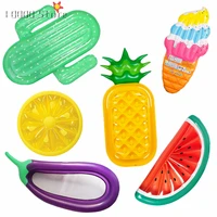 summer swimming pool floating inflatable pineapple eggplant mattress swimming ring circle cool water party toy