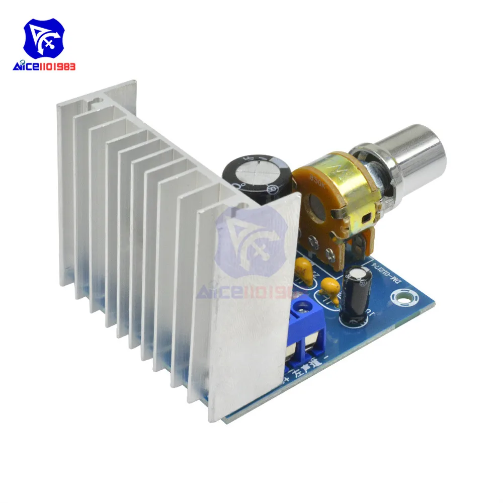 Diymore TDA7297 DC 9-15 в 2x15 Вт цифровой аудио усилитель модуль двухканальный усилитель плата с потенциометром 3,5 мм аудио разъем