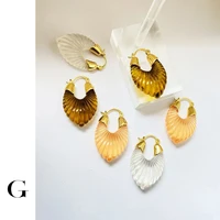 ghidbk u shaped resin earrings for women girls ins cold style summer chic style earrings exaggerated female earring gift
