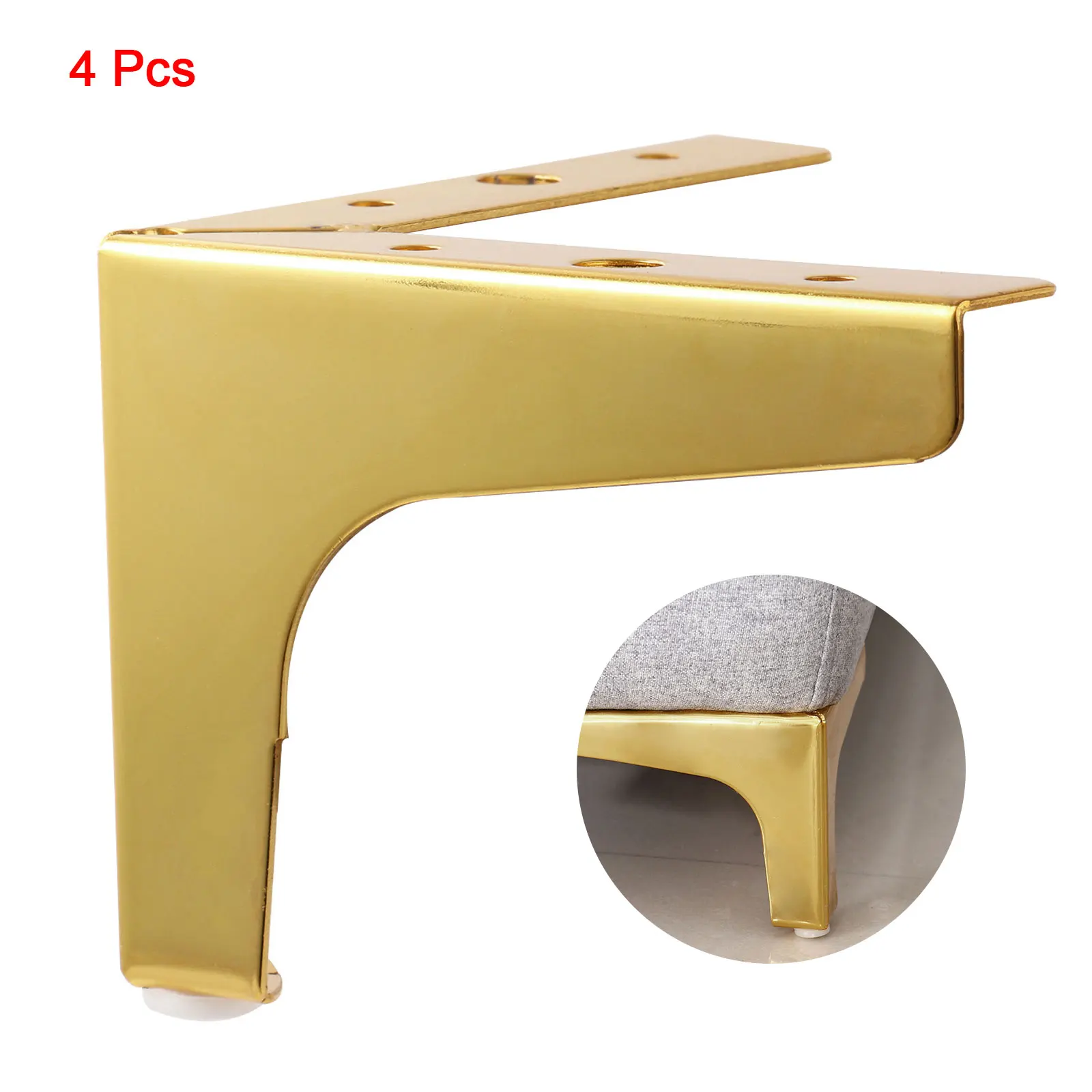 

4Pcs Furniture Legs Metal Sofa Bed Feet Heighten Closet Cabinet Stand Anti Slip Table Chair Legs Hardware Triangle Foot Brackets