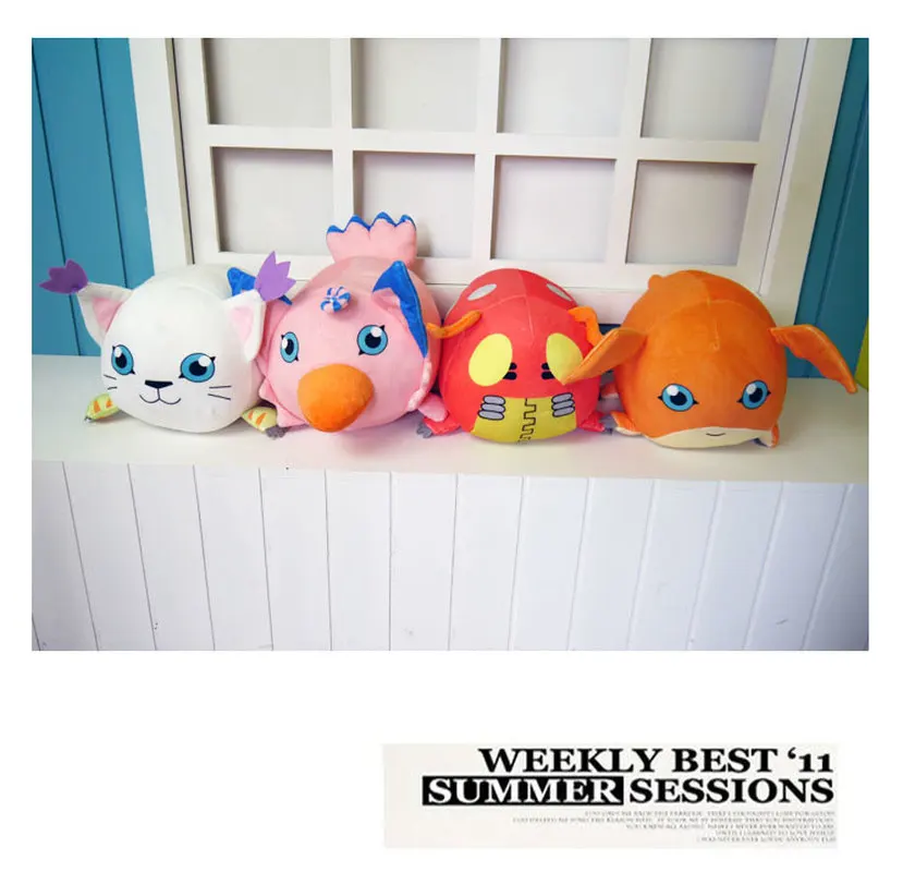 

Anime Digimons Digital Monsters Plush Toys Tailmon Tentomon Patamon Piyomon Figure Doll Digimon Filling Pillow Cosplay for Gift