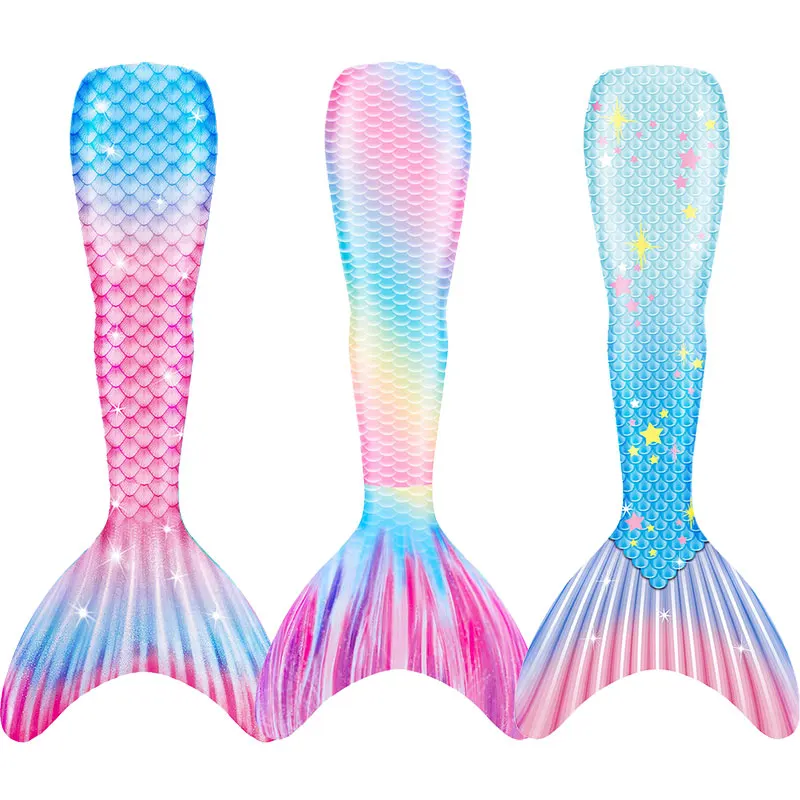 Женский костюм русалки с хвостом купальный без моноласта для взрослых и детей |