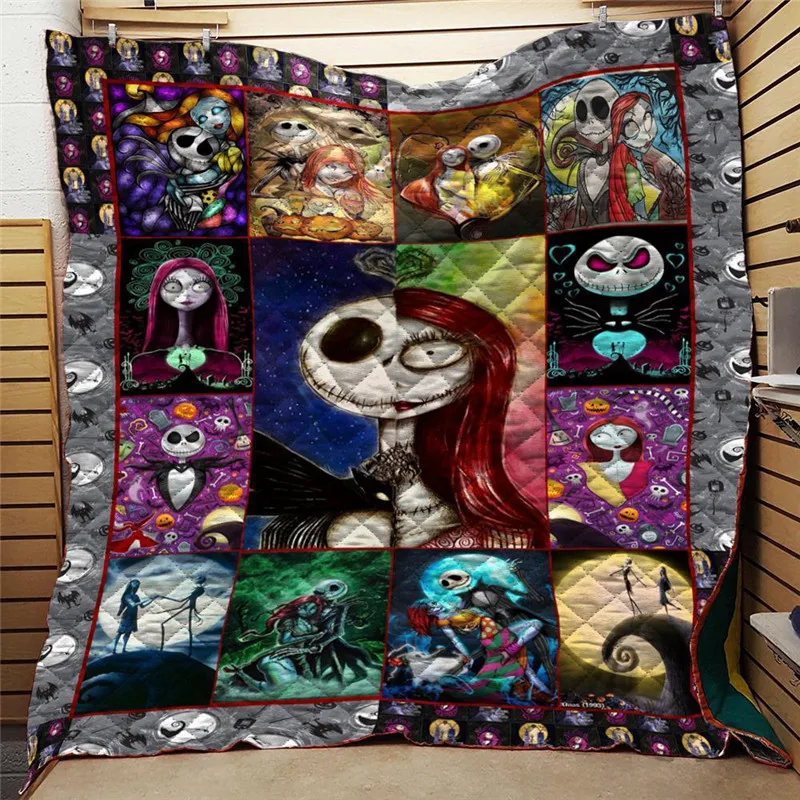 Покрывало с 3D принтом черепа Jack покрывало мультипликационным цифровым модное