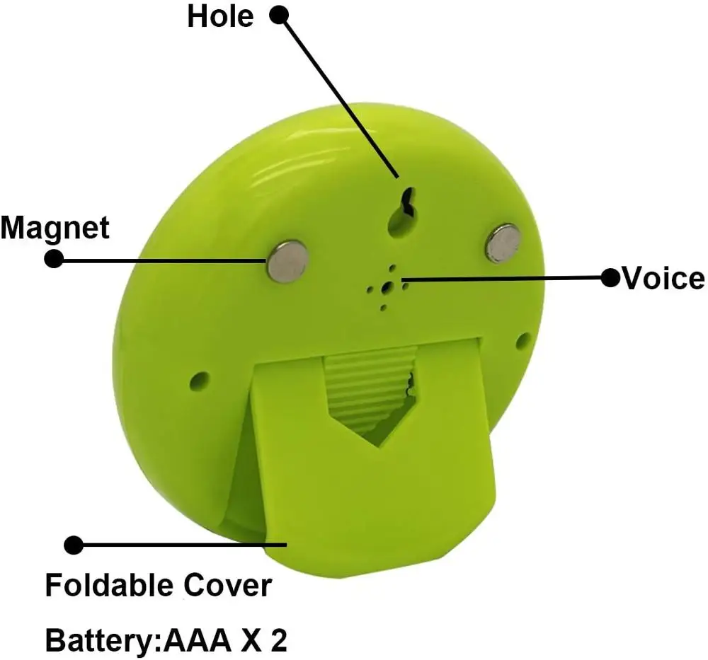 Мини-будильник цифровой термометр гигрометр для путешествий с магнитом на