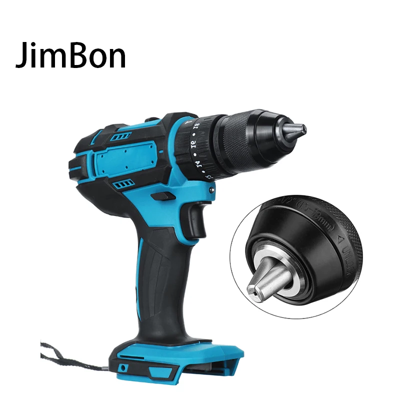 

18V 21V 3 in 1 Wireless Electric Drill 95Nm Hammer Screwdriver with LED Light 10mm Cordless Impact Drill for Makita 18V Battery