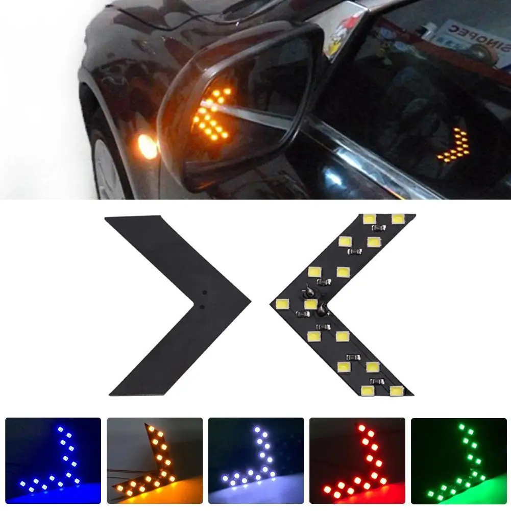 

1pcs Arrow Panel 14 SMD LED Car Side Mirror Indicator Rear Car Light Auto Signal Mirror Light Turn View Styling AE LED N6A9
