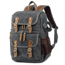 Large Capacity Batik Canvas Camera Bag Outdoor Waterproof Photography Backpack Camera DSLR Lens Accessories for Travel Hiking