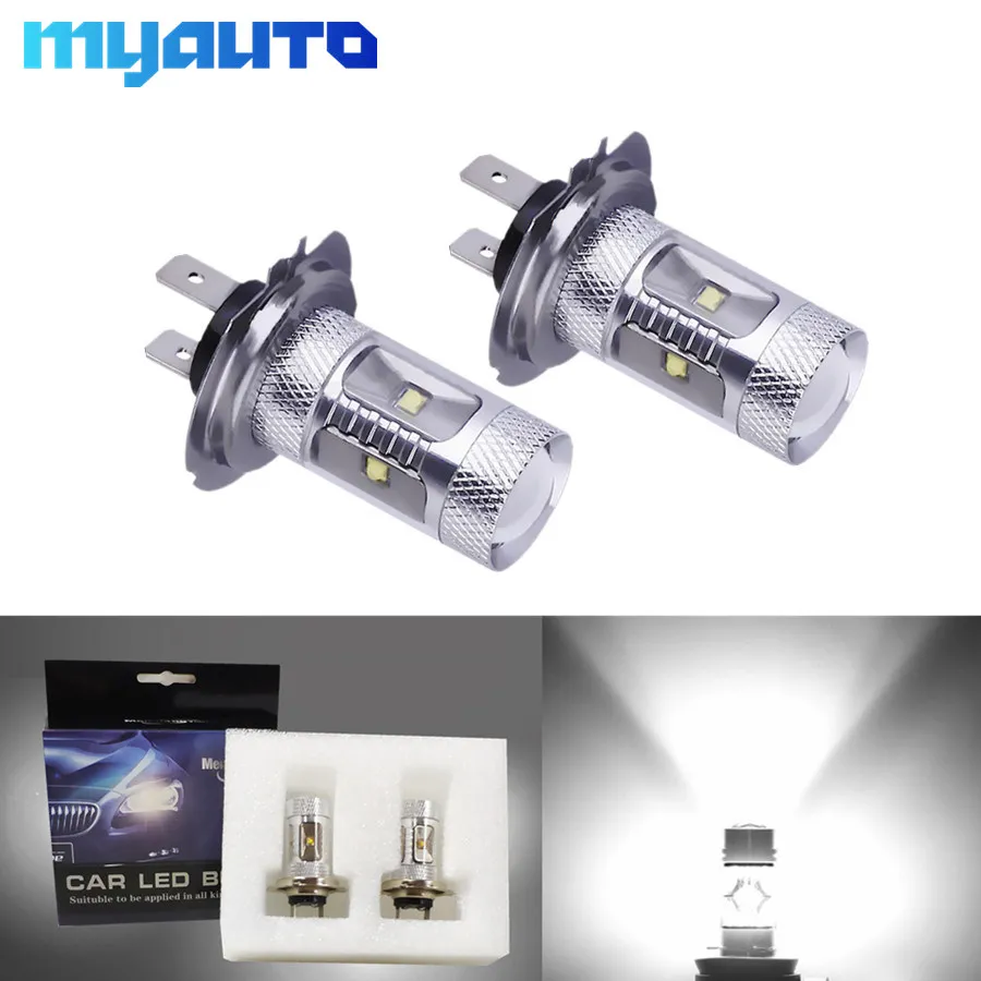 1 пара Автомобильные светодиодные лампы 30 Вт h7 cree chip xbd 12 В|Передние LED-фары для