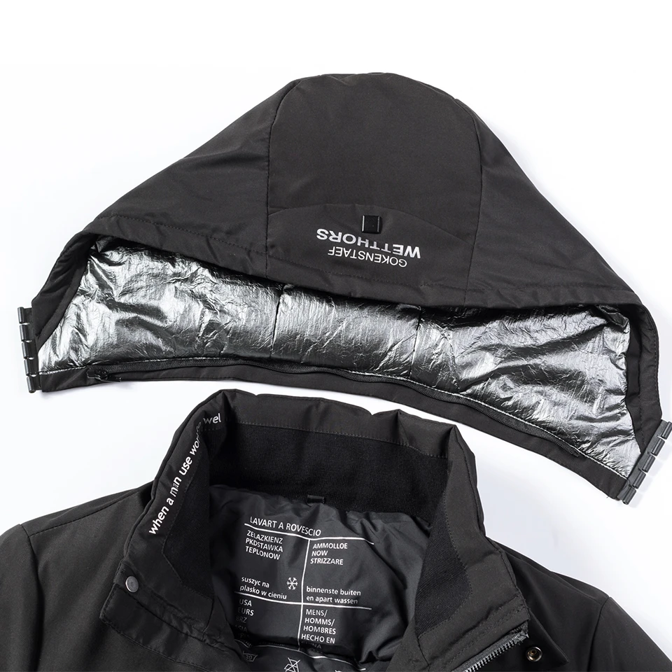 8XL, Мужская зимняя Новинка, длинная Повседневная куртка с капюшоном, парки, Мужская верхняя одежда, модные толстые теплые водонепроницаемые парки с карманами, мужские пальто