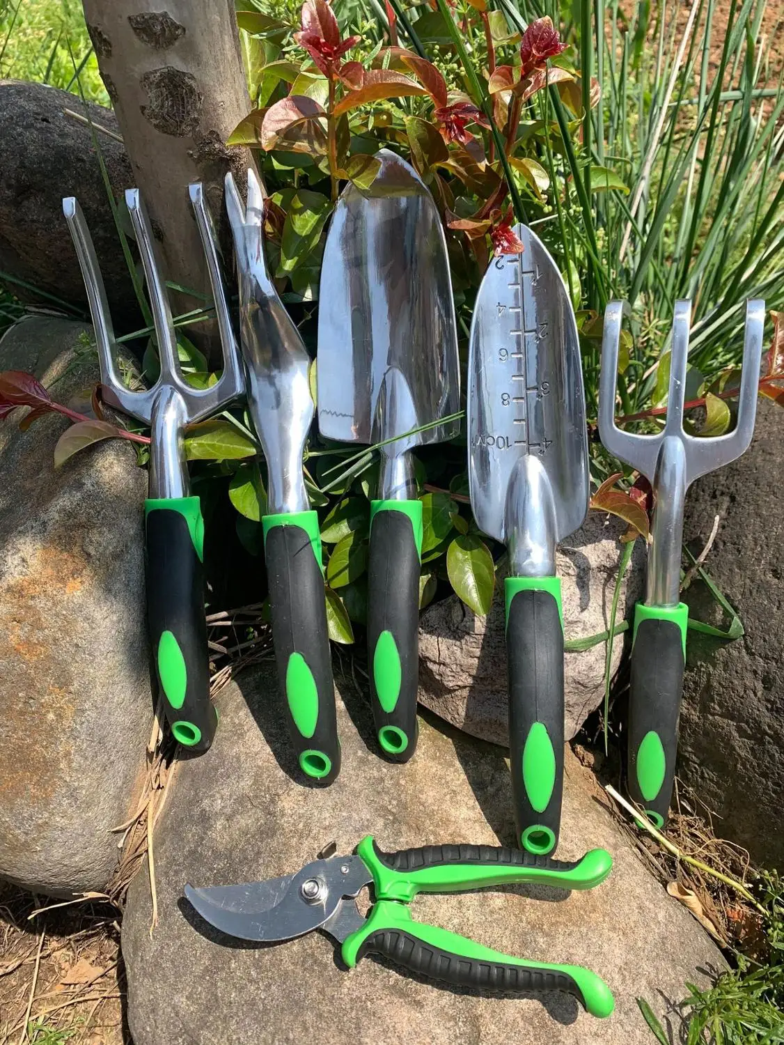 

PROSTORMER 10PCS Garden Tool And Bonsai Shovel Tools Set Garden Scissors With Gloves Gardening Gifts With Trowel Pruners