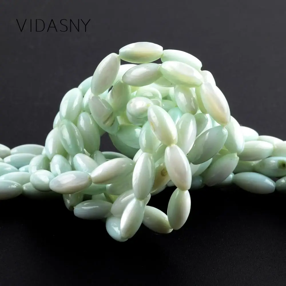 Оптовая продажа 5*10 мм светильник зеленый Швабра бусины для рукоделия