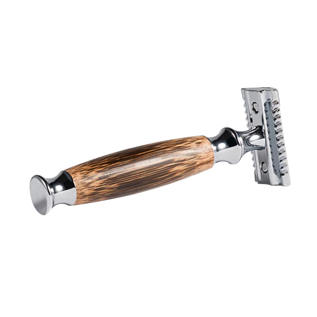 Premium Double Edge Safety Razors Mens Manual Shaver W/Natural Bamboo Handle | Красота и здоровье