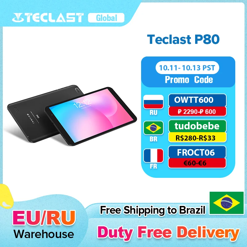 Планшет Teclast P80 планшет 8 дюймов 64 бит IPS 2 Гб ОЗУ 32 ПЗУ четырехъядерный процессор