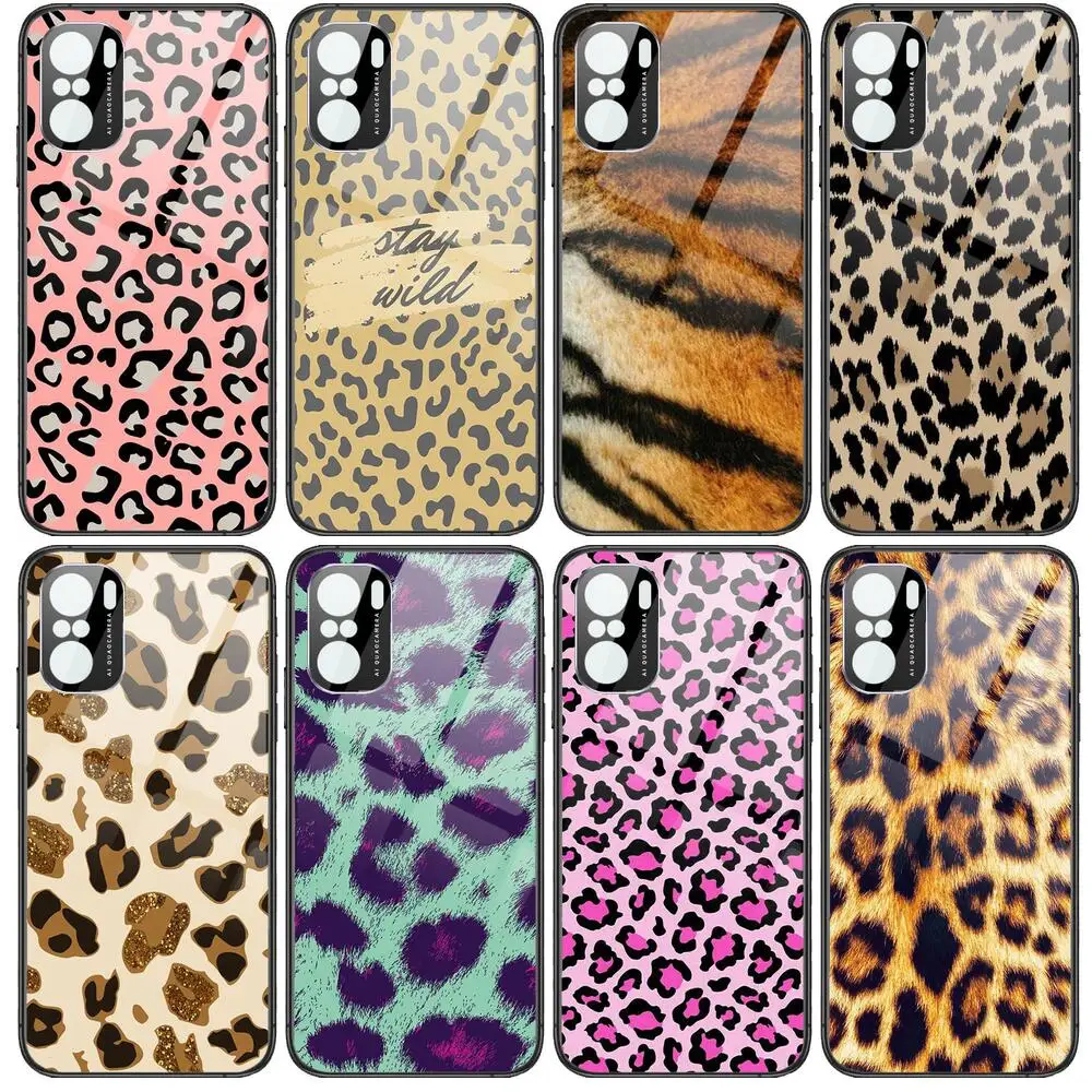 

luxury Leopard Print Panther Phone Case For POCO F1 F2 F3 Pro X3 M3 9C 10T Lite NFC Anime Black Cover Silicone Back Prett mi 10