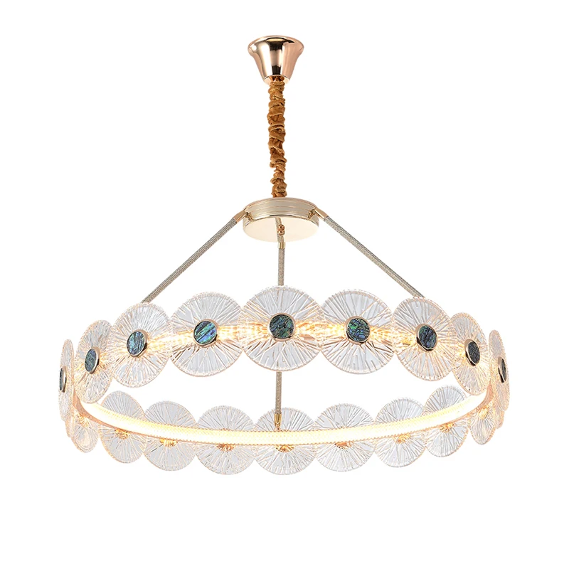 

Art Deco Gold Silver Dimmable Lustre LED Hanging Lamps Pendant Light Suspension Luminaire Lampen For Foyer