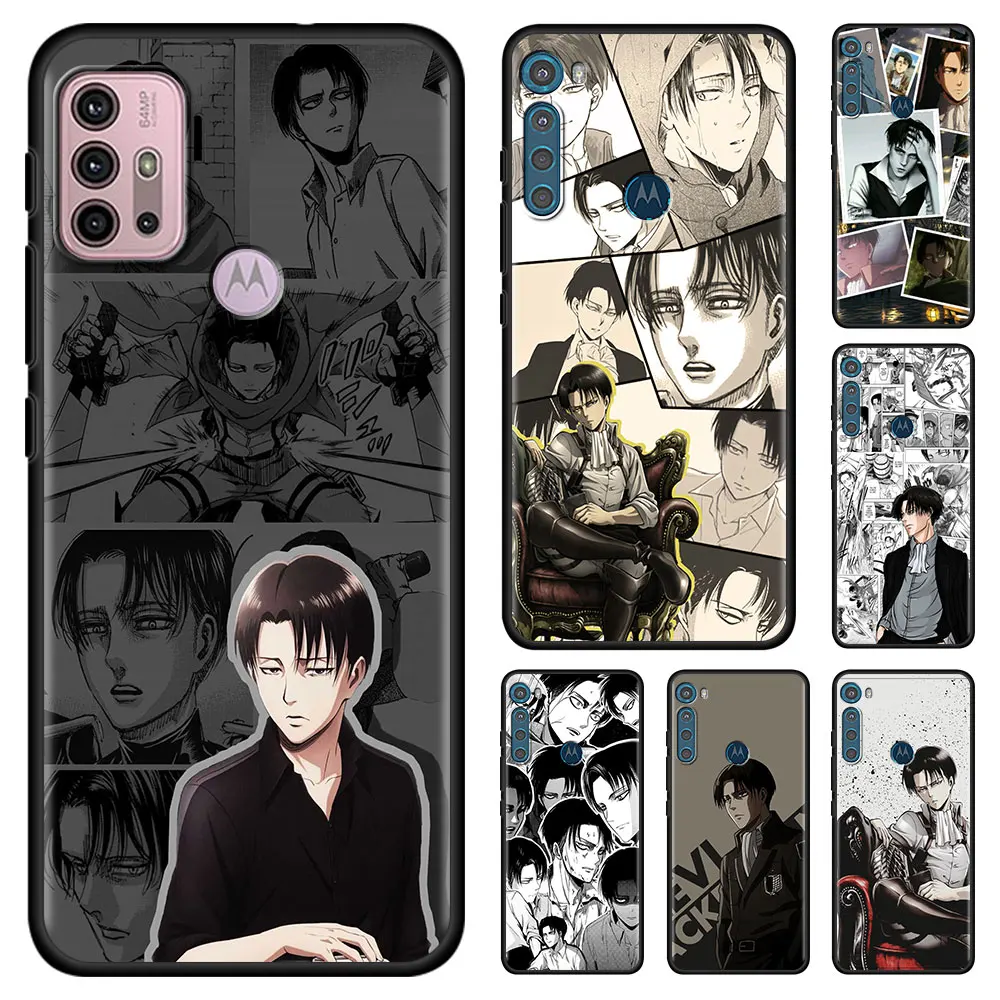 

levi ackerman Silicone Phone Case for Motorola One Fusion G60 G50 G30 G20 G10 G9 Play G8 Power Lite Moto One Fusion+ Cover Shell