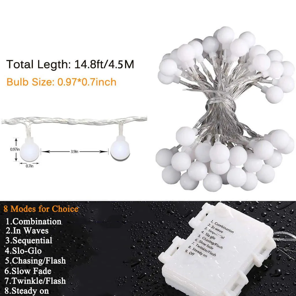 Светильник s светодиодный строка светильник 40 водонепроницаемый шар 8 ing режимов