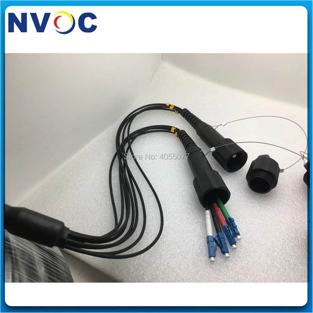 LC/UPC-LC/ST/SC/FC UPC волоконно-оптический патч-корд SM 4C G657A1 бронированный черный кабель 4