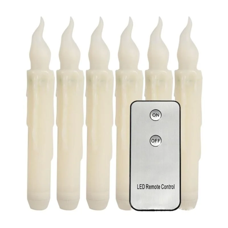 

Dreamburgh 6Pcs LED Lamp Flickering Flameless Candle Lights Battery Electronics Candle lamp Party Home Decor with Remote Control