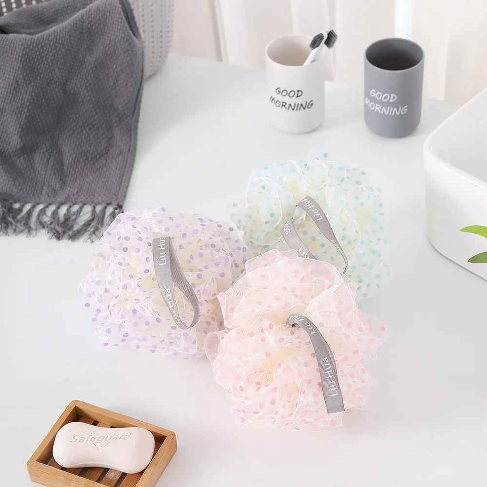 Exfoliating Bath Ball Soft Sponge Nylon Cleaning Brush Shower Puff Body Cleaner Scrubbers Bathroom Supplies | Красота и здоровье