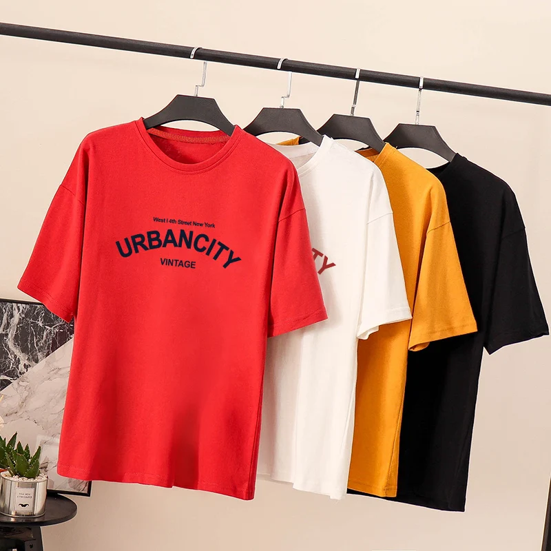 Футболка с короткими рукавами для свободного колледжа летнее платье в 2019 году |