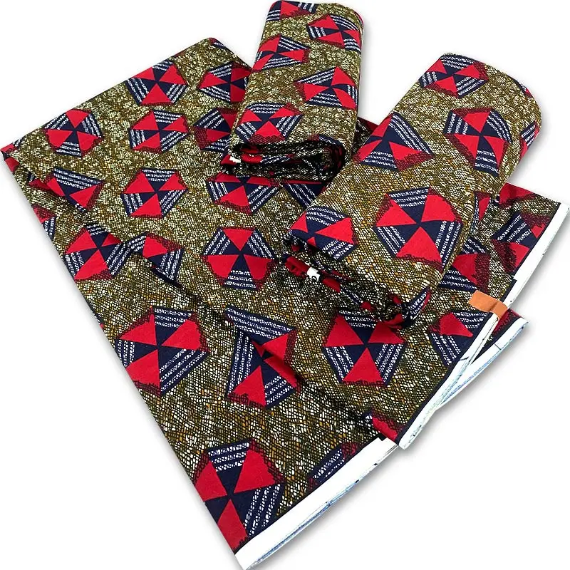 

100% Cotton African wax Prints Fabric 2021 New High Quality Guaranteed Veritable Ankara Wax african wax fabric 6 Yards