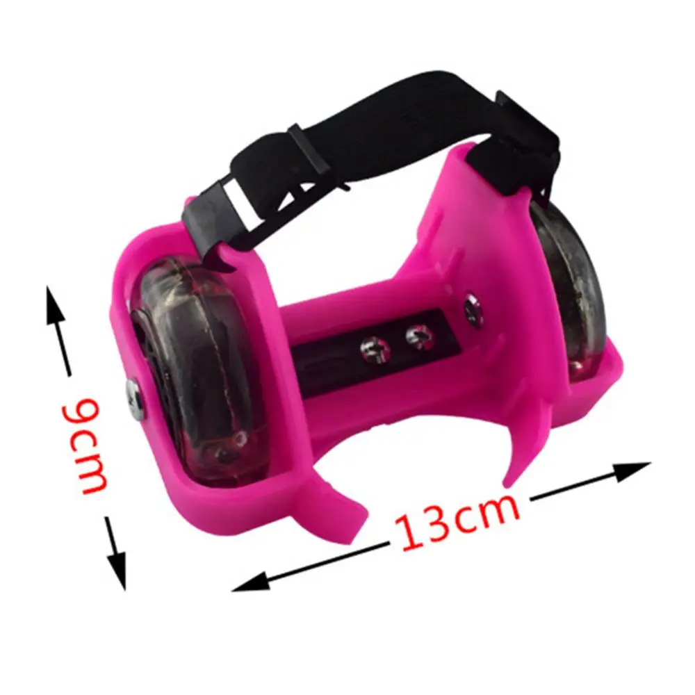 

2Pcs Kid Children Outdoor Adjustable LED Flashing Wheel Heel Shoes Skate Rollers