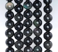 wholesale genuine rainbow obsidian 4mm 6mm 8mm 10mm12mm round gem stone loose beads for jewelry1 of 15 strand