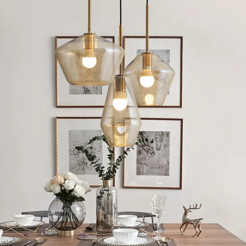 3 украшения дома Современные руки стекло Подвесная лампа подвесные светильники