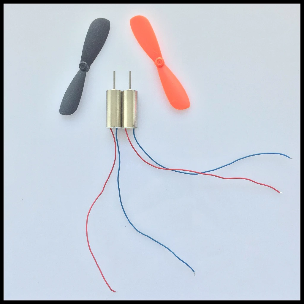 2pcs DC3.7-4.2V 716 7*16mm Micro DIY Helicopter Coreless DC Motor With Propeller Great Torque High Speed Motor K152 Drop Ship