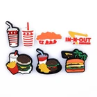 Симпатичные Подвески для ног Аксессуары для обуви горячий гамбургер аксессуары для обуви Мультяшные подвески для обуви оптовая продажа